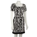 Max & Cleo Women's Belted Vintage Print Dress