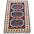 Indo Kazak Red/ Ivory Rug (3 x 5)