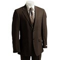 Kenneth Cole Men's Dark Taupe 2-button Suit