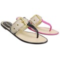 Journee Women's Bamboo Patent Sandals