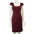 London Times Women's Puff Sleeve Sheath Dress