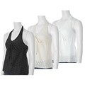 Mocci Women's Empire Waist Eyelet Halter