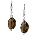 Sterling Silver Smokey Quartz Drop Earrings