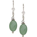 Sterling Silver Green Aventurine Drop Earrings