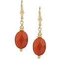 14k Goldfill Carnelian Drop Earrings
