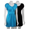 Pathway Split Neck Shirred Dress