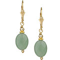 14k Goldfill Green Aventurine Drop Earrings