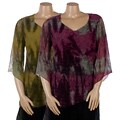Simply Irresistible Women's Plus Size Sheer Back Shirt