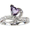 Sterling Silver Amethyst and CZ Ring (China)