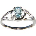 Sterling Silver Blue Topaz Ring (China)