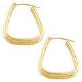 14k Yellow Gold Fancy Double Hoop Earrings