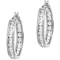 Sterling Silver Cubic Zirconia Hoop Earrings