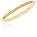 18k Gold over Sterling Silver Cubic Zirconia Bangle
