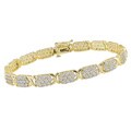 10k Yellow Gold 5ct TDW Diamond Tennis Bracelet (H-I-J, I1-I2)