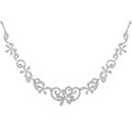18k White Gold 2 1/10ct TDW Diamond Flower Necklace (F-G, VS2-SI1)