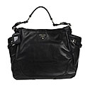 Prada Black Soft Pebbled Leather Handbag