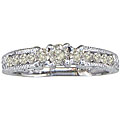 10k White Gold 1/2ct TDW Three-stone Diamond Ring (K, I2)