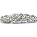 10k White Gold 1ct TDW Three-stone Diamond Ring (K, I2)