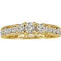 10k Yellow Gold 1ct TDW Three-stone Diamond Ring (K, I2)
