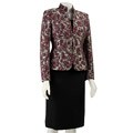 Famous NY Maker Women's Etched Rose Skirt Suit