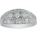 10k White Gold 1/4ct TDW Three-stone Diamond Ring (K, I1)