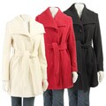 Marvin Richards Women's Fly-front Self-belt Coat