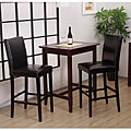 Andre Black Leather Barstools (Set of 2)