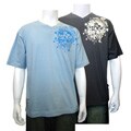 Dolphino Men's V-neck Printed Rhinestone T-shirt