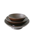 High Leg Mango Wood Three Bowl Set (Thailand)
