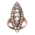 9k Pink Gold & Diamond Antique Ring