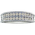 10k White Gold 1/2ct TDW Diamond Wedding Band (K I2)