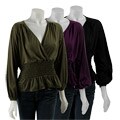 Simply Irresistible Women's V-Neck Bubble Sleeve Top
