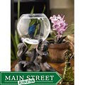 Bronzed Patina Mermaid Fishbowl Stand