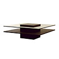 Kendal Wenge Oak Veneer Glass Top Coffee Table