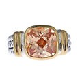 Sterling Silver Champagne Cubic Zirconia Ring