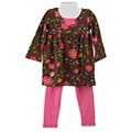 Good Lad Toddler Girl's Flower Dress and Legging Set