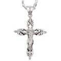 Sterling Silver 22-inch CZ Crucifix Necklace
