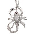 Sterling Silver 28-inch CZ Scorpion Necklace
