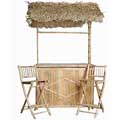 Handcrafted Bamboo Tiki Bar with Two Stools (Vietnam)