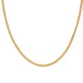 14k Yellow Gold over Silver 18-inch Curb Chain