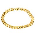 14k Gold over Silver 8.5-inch Miami Cuban Chain