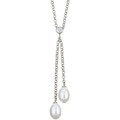 Faux Pearl Lariet Style Necklace