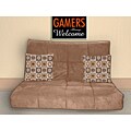 Roxy Video Game Mocha Microfiber Floor Chair