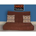 Roxy Video Game Dark Brown Microfiber Floor Chair