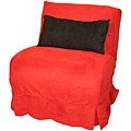 Stella Futon/ Chair/ Bed with Black Mattress and Red Cover