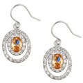 Round Yellow Cubic Zirconia Earrings