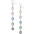 Dangling Multicolor Cubic Zirconia Drop Earrings