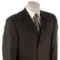Claiborne Men's Grey Multistripe Athletic Fit Suit