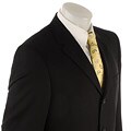 Claiborne Men's Black Wool 3-button Suit