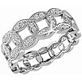 14k White Gold 1/4ct TDW Open Circle Design Ring (IJ, I2-I3)